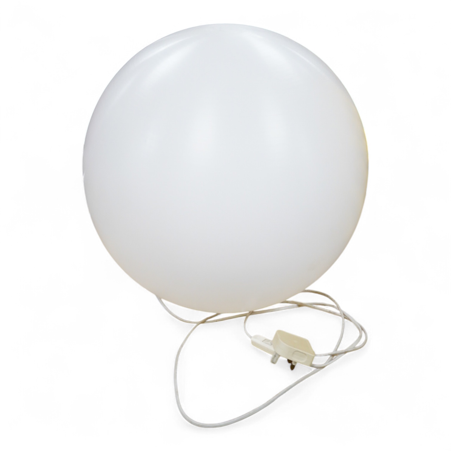 A 1970s plastic globular floor lamp by SCE, France, 37cm high